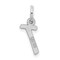 Sterling Silver Small Initial Letter T Charm Pendant Jewerly 19mm x 8mm